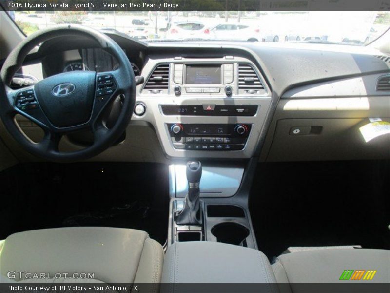 Venetian Red Pearl / Beige 2016 Hyundai Sonata Hybrid SE