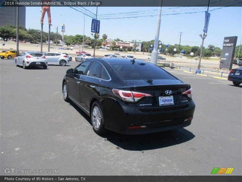 Eclipse Black / Beige 2016 Hyundai Sonata Hybrid SE