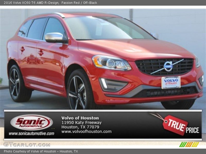 Passion Red / Off-Black 2016 Volvo XC60 T6 AWD R-Design