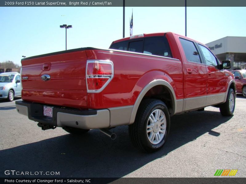 Bright Red / Camel/Tan 2009 Ford F150 Lariat SuperCrew