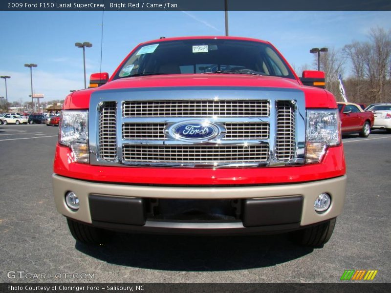 Bright Red / Camel/Tan 2009 Ford F150 Lariat SuperCrew