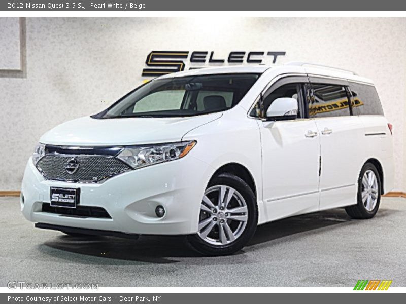Pearl White / Beige 2012 Nissan Quest 3.5 SL