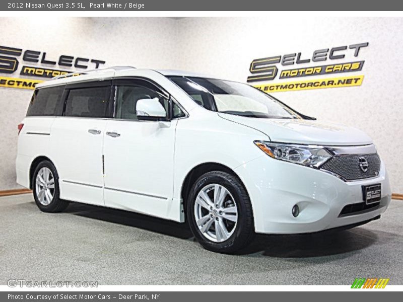 Pearl White / Beige 2012 Nissan Quest 3.5 SL