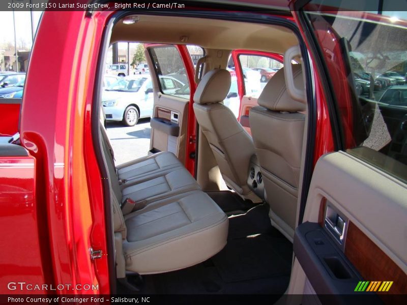 Bright Red / Camel/Tan 2009 Ford F150 Lariat SuperCrew