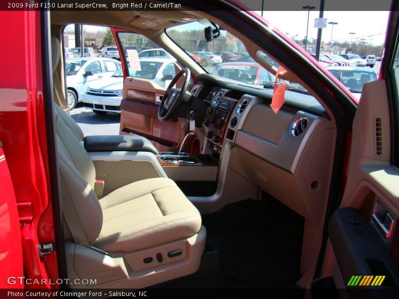 Bright Red / Camel/Tan 2009 Ford F150 Lariat SuperCrew
