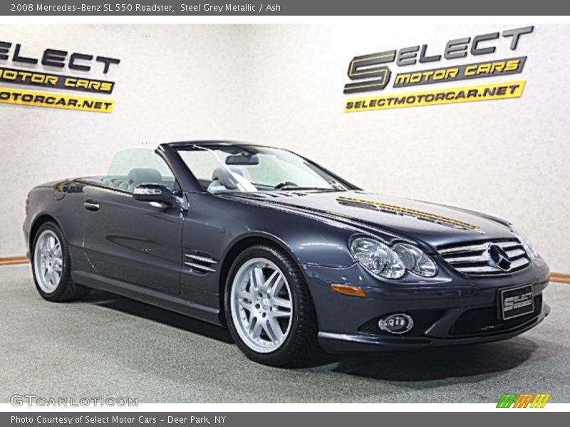 Steel Grey Metallic / Ash 2008 Mercedes-Benz SL 550 Roadster