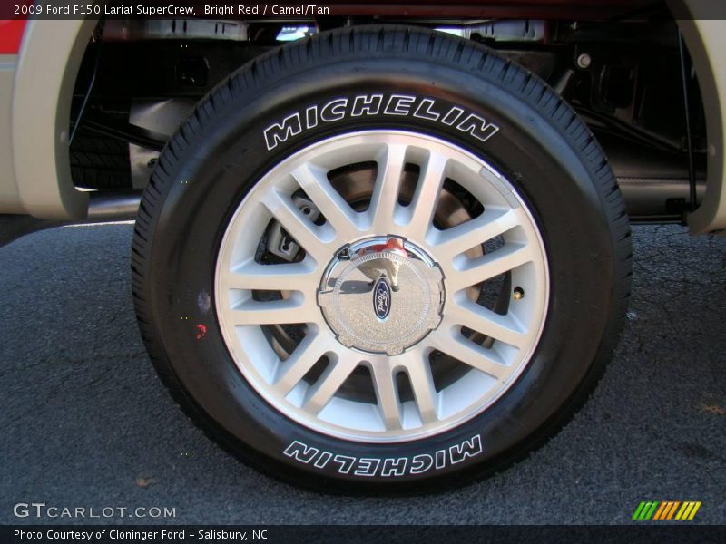 Bright Red / Camel/Tan 2009 Ford F150 Lariat SuperCrew