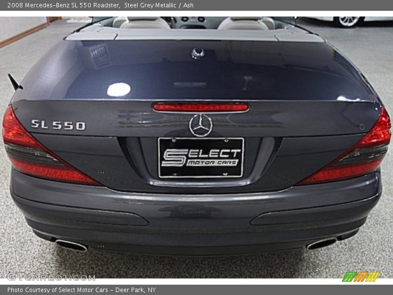 Steel Grey Metallic / Ash 2008 Mercedes-Benz SL 550 Roadster