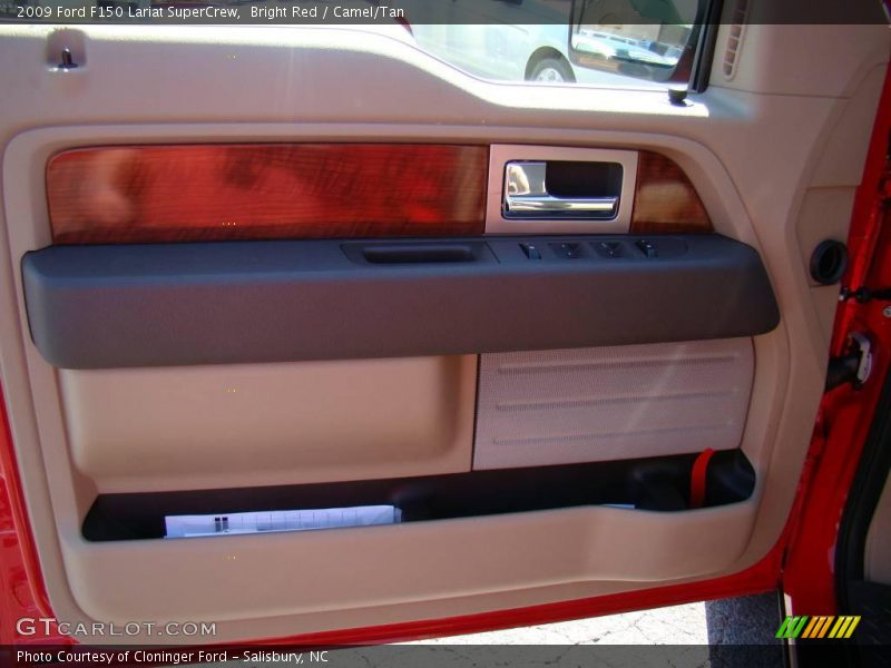 Bright Red / Camel/Tan 2009 Ford F150 Lariat SuperCrew