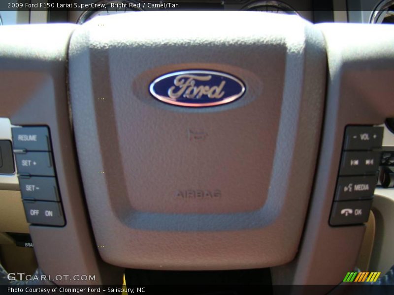 Bright Red / Camel/Tan 2009 Ford F150 Lariat SuperCrew