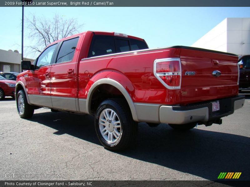 Bright Red / Camel/Tan 2009 Ford F150 Lariat SuperCrew