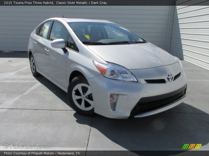 Classic Silver Metallic / Dark Gray 2015 Toyota Prius Three Hybrid