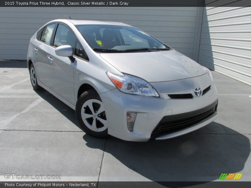 Classic Silver Metallic / Dark Gray 2015 Toyota Prius Three Hybrid