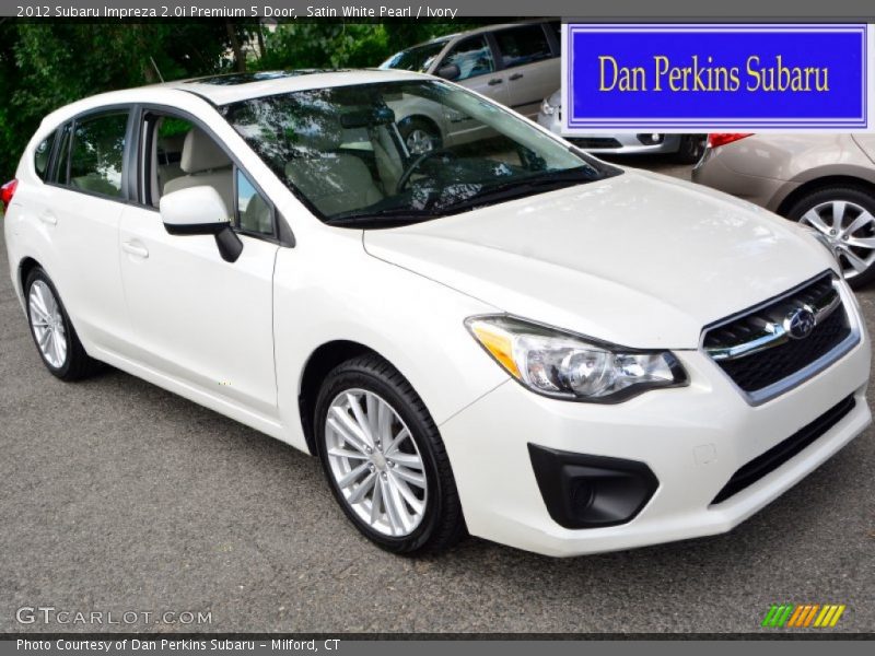 Satin White Pearl / Ivory 2012 Subaru Impreza 2.0i Premium 5 Door