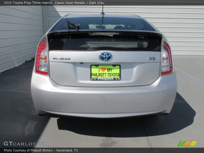 Classic Silver Metallic / Dark Gray 2015 Toyota Prius Three Hybrid
