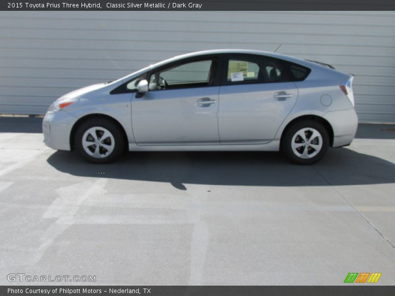 Classic Silver Metallic / Dark Gray 2015 Toyota Prius Three Hybrid