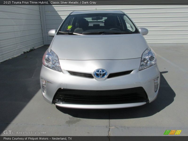 Classic Silver Metallic / Dark Gray 2015 Toyota Prius Three Hybrid