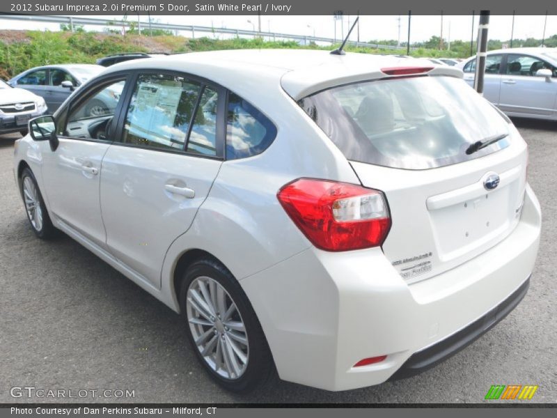 Satin White Pearl / Ivory 2012 Subaru Impreza 2.0i Premium 5 Door