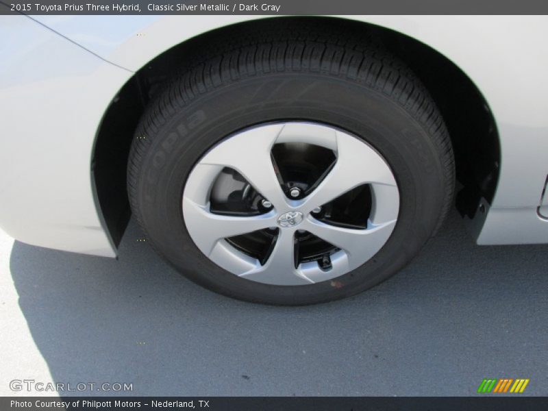 Classic Silver Metallic / Dark Gray 2015 Toyota Prius Three Hybrid