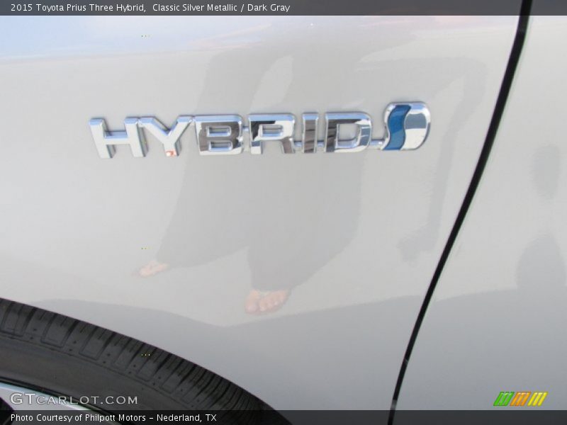 Classic Silver Metallic / Dark Gray 2015 Toyota Prius Three Hybrid