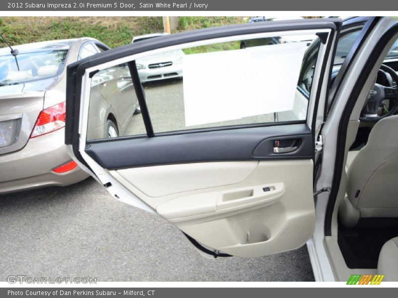Satin White Pearl / Ivory 2012 Subaru Impreza 2.0i Premium 5 Door