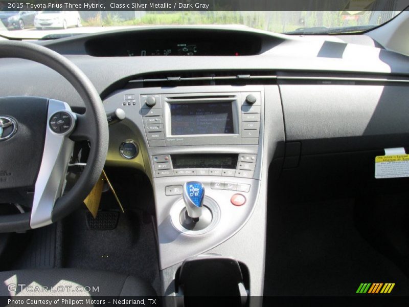 Classic Silver Metallic / Dark Gray 2015 Toyota Prius Three Hybrid