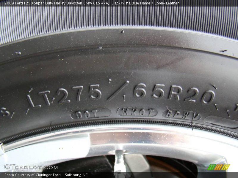 Black/Vista Blue Flame / Ebony Leather 2009 Ford F250 Super Duty Harley Davidson Crew Cab 4x4