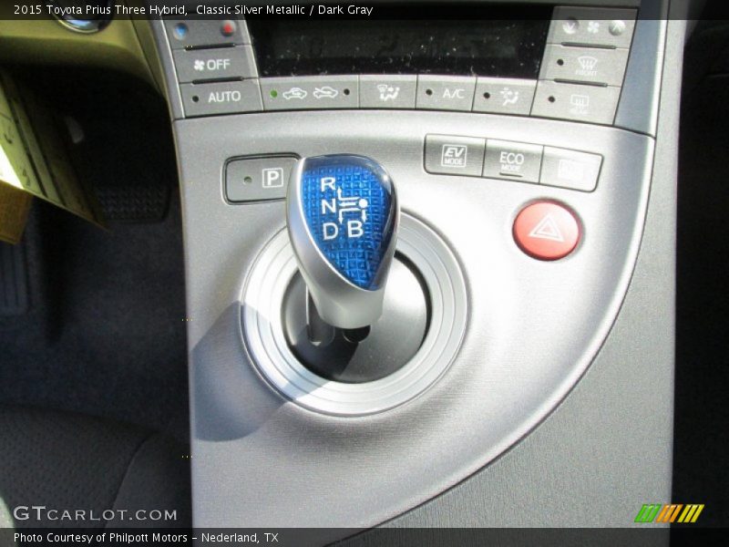 Classic Silver Metallic / Dark Gray 2015 Toyota Prius Three Hybrid