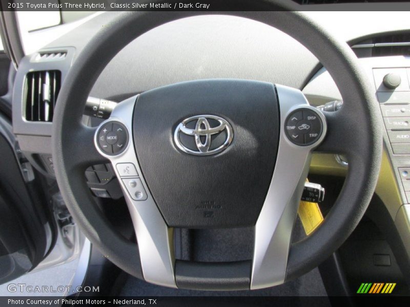 Classic Silver Metallic / Dark Gray 2015 Toyota Prius Three Hybrid