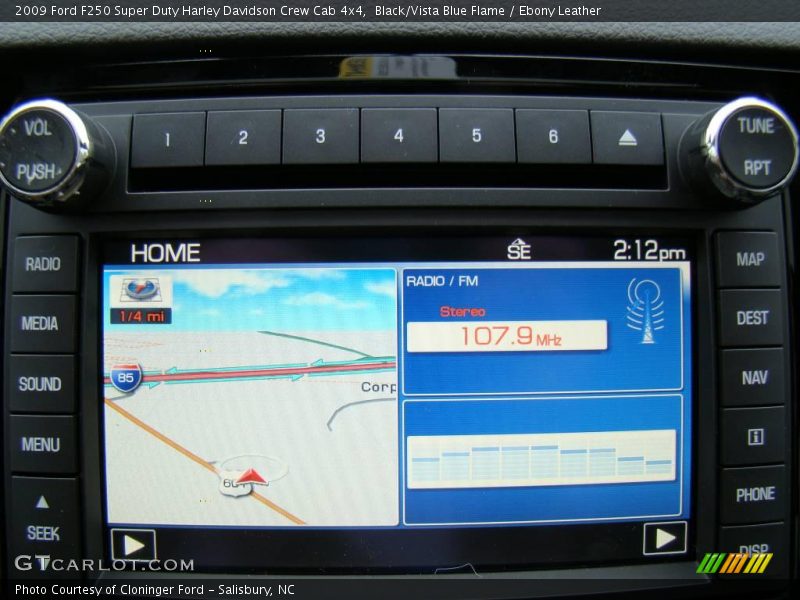 Black/Vista Blue Flame / Ebony Leather 2009 Ford F250 Super Duty Harley Davidson Crew Cab 4x4