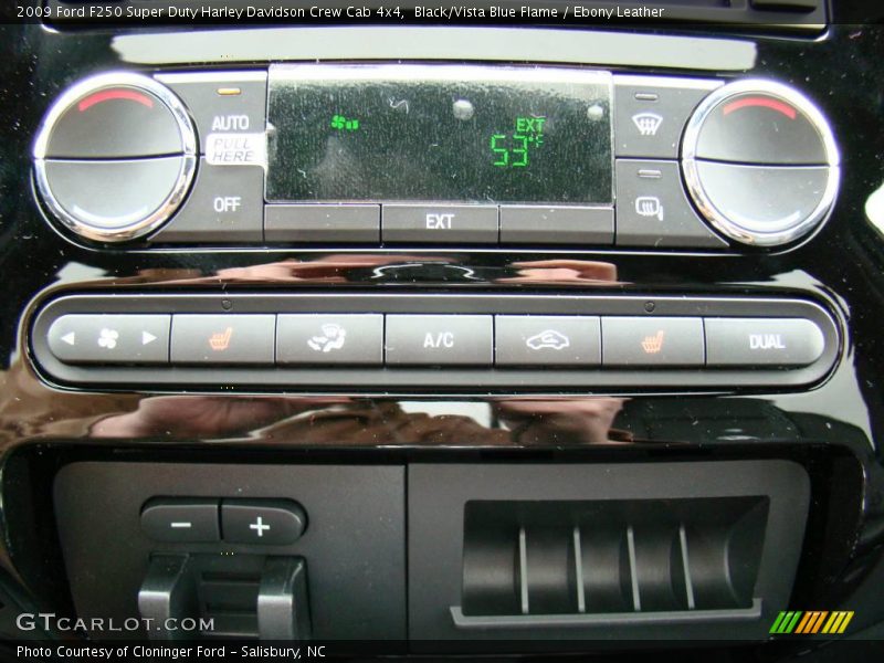 Black/Vista Blue Flame / Ebony Leather 2009 Ford F250 Super Duty Harley Davidson Crew Cab 4x4