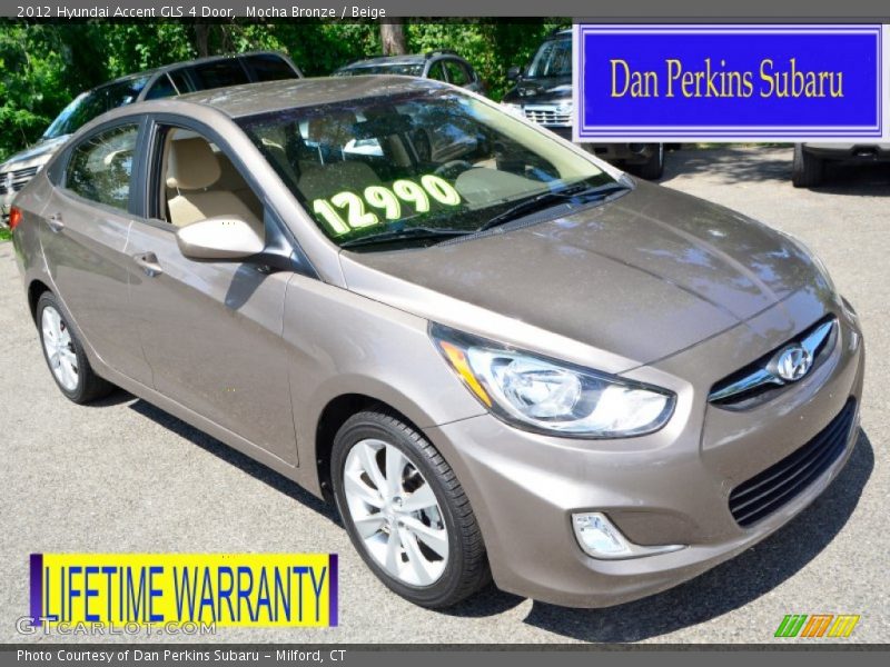 Mocha Bronze / Beige 2012 Hyundai Accent GLS 4 Door