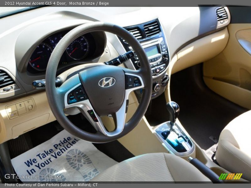 Mocha Bronze / Beige 2012 Hyundai Accent GLS 4 Door