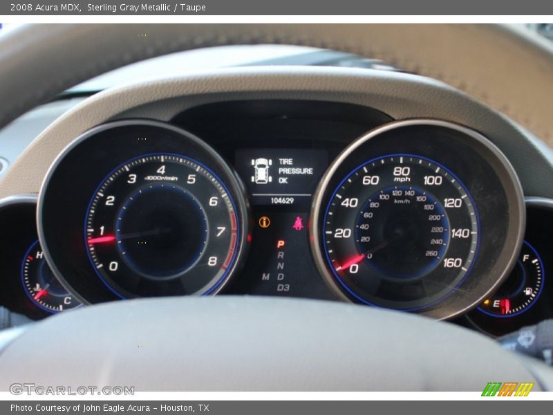 Sterling Gray Metallic / Taupe 2008 Acura MDX