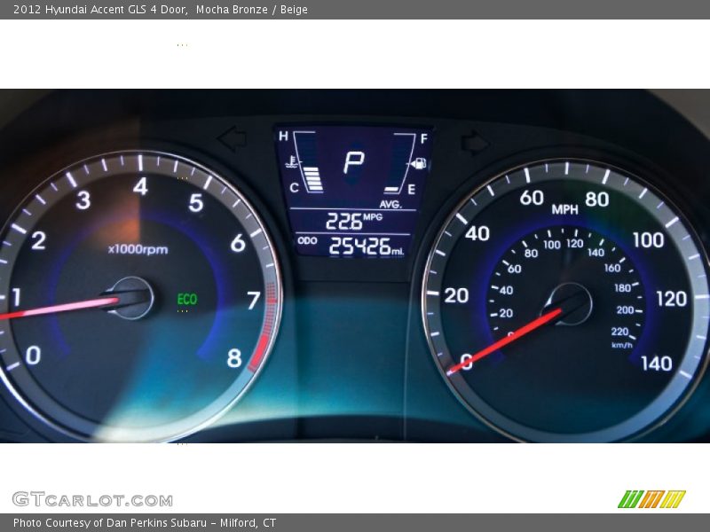 Mocha Bronze / Beige 2012 Hyundai Accent GLS 4 Door
