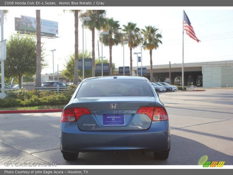 Atomic Blue Metallic / Gray 2008 Honda Civic EX-L Sedan