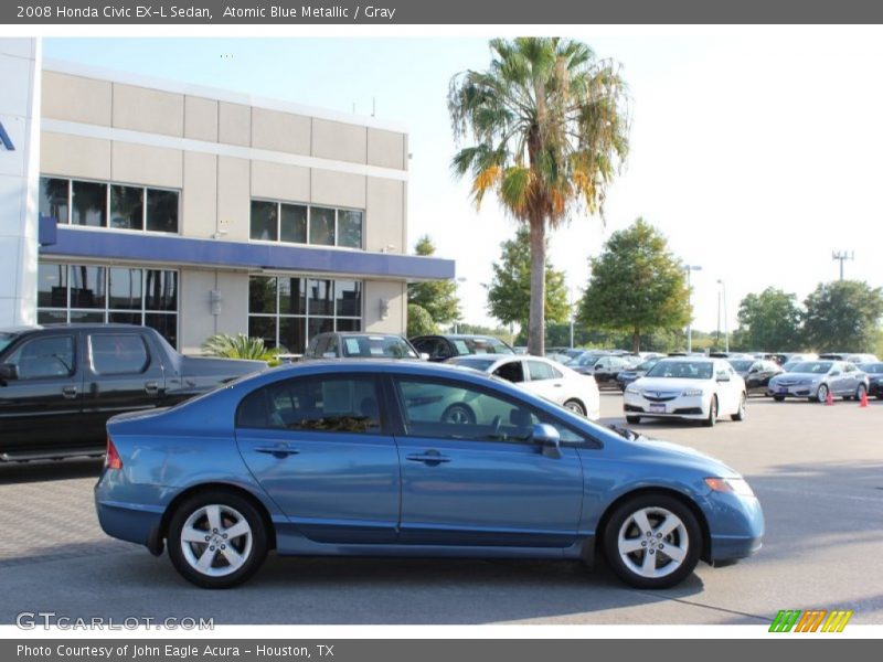 Atomic Blue Metallic / Gray 2008 Honda Civic EX-L Sedan