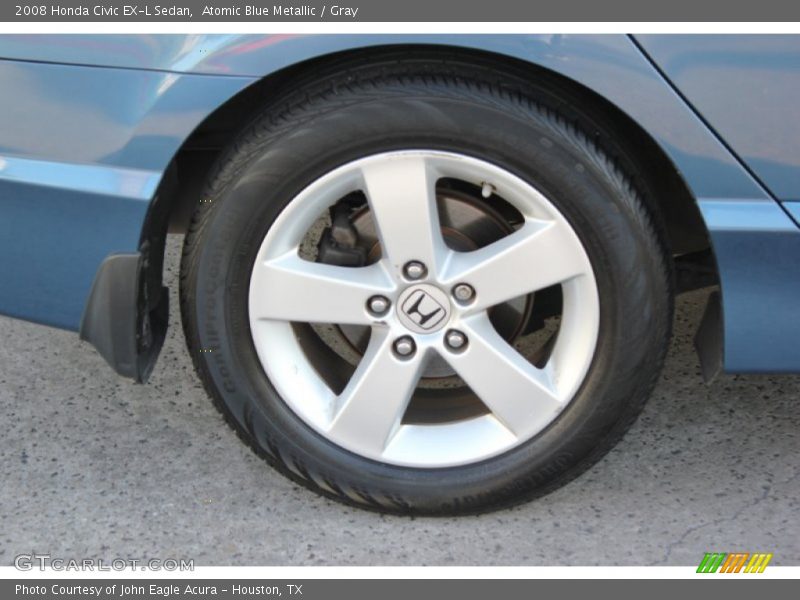 Atomic Blue Metallic / Gray 2008 Honda Civic EX-L Sedan