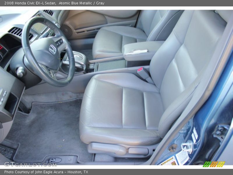Atomic Blue Metallic / Gray 2008 Honda Civic EX-L Sedan