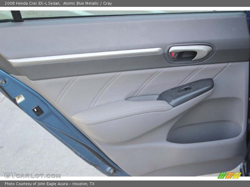 Atomic Blue Metallic / Gray 2008 Honda Civic EX-L Sedan