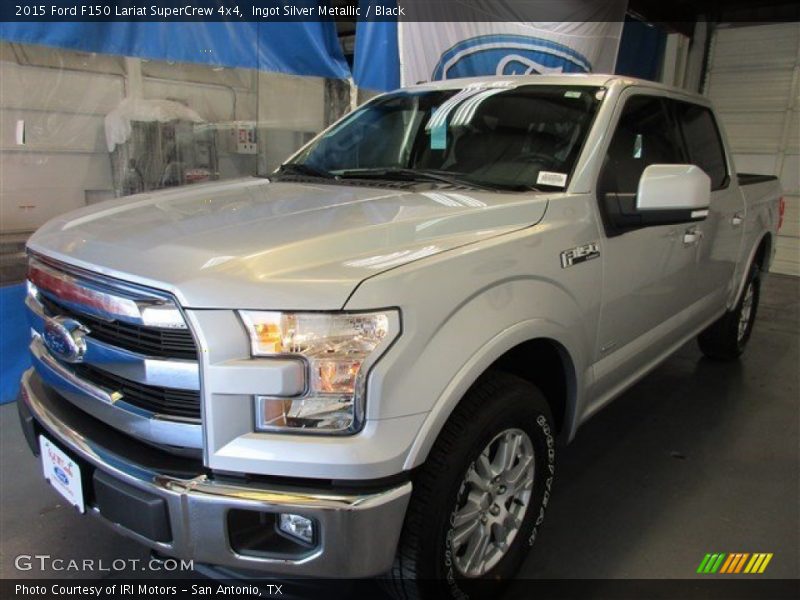 Ingot Silver Metallic / Black 2015 Ford F150 Lariat SuperCrew 4x4