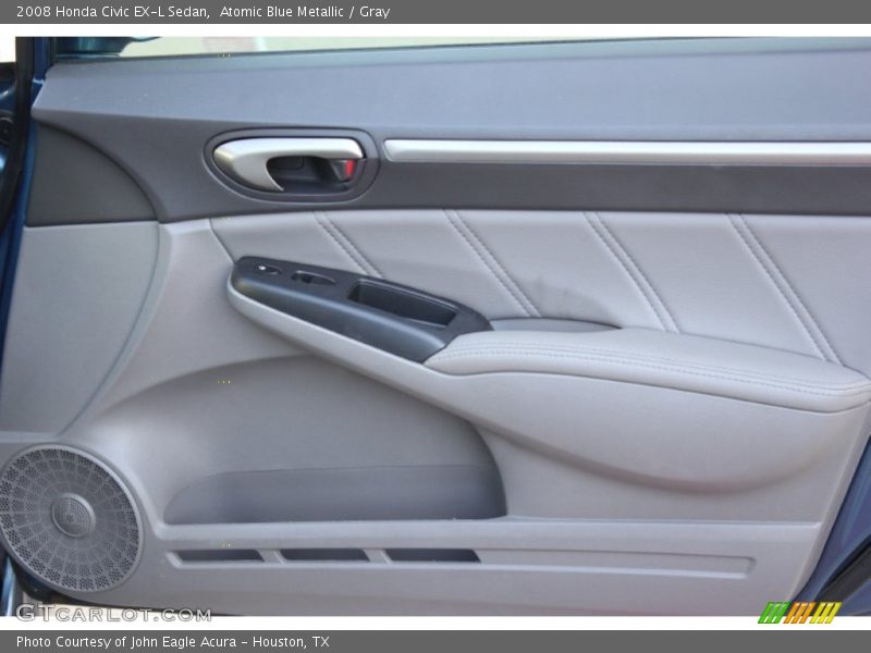 Atomic Blue Metallic / Gray 2008 Honda Civic EX-L Sedan