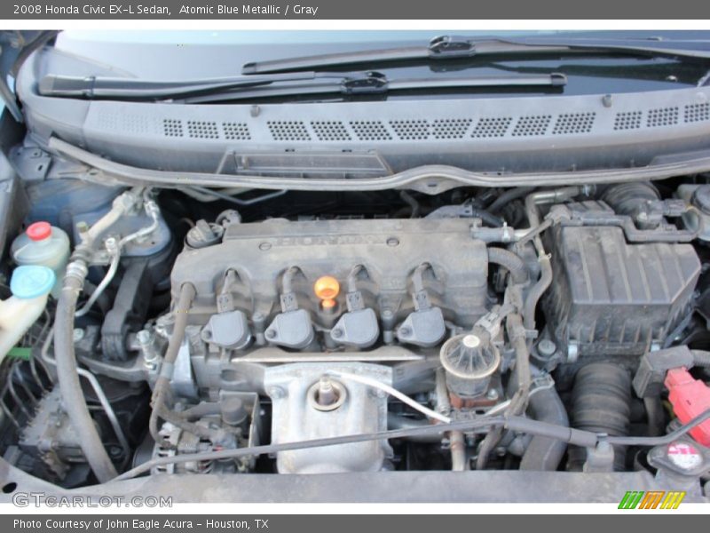 Atomic Blue Metallic / Gray 2008 Honda Civic EX-L Sedan