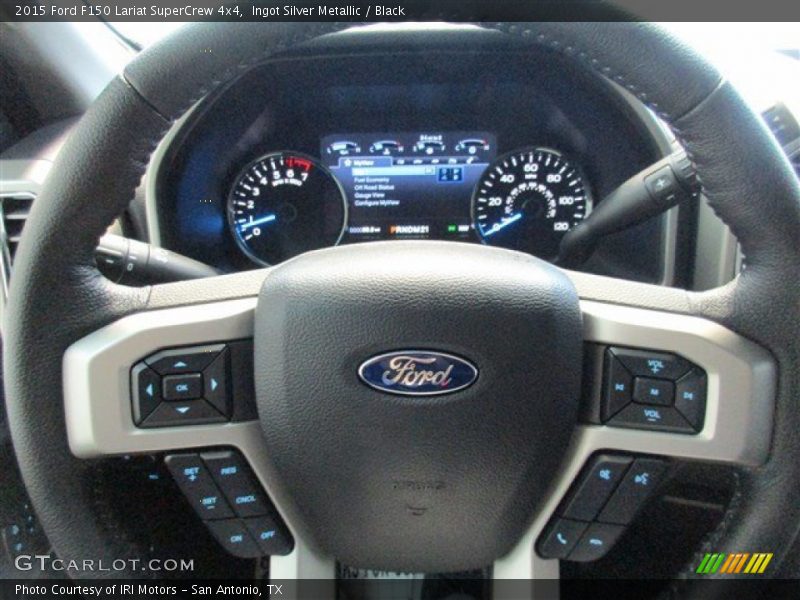 Ingot Silver Metallic / Black 2015 Ford F150 Lariat SuperCrew 4x4