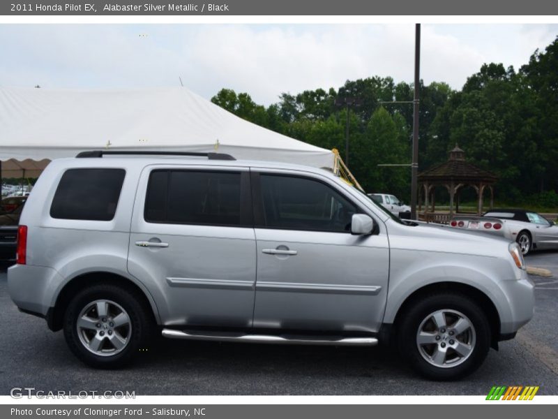 Alabaster Silver Metallic / Black 2011 Honda Pilot EX