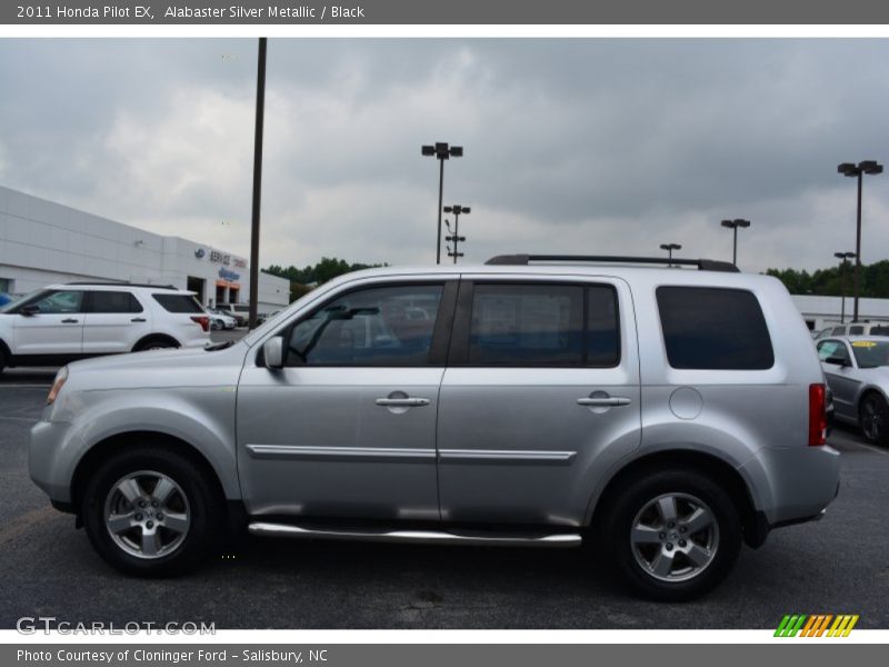 Alabaster Silver Metallic / Black 2011 Honda Pilot EX