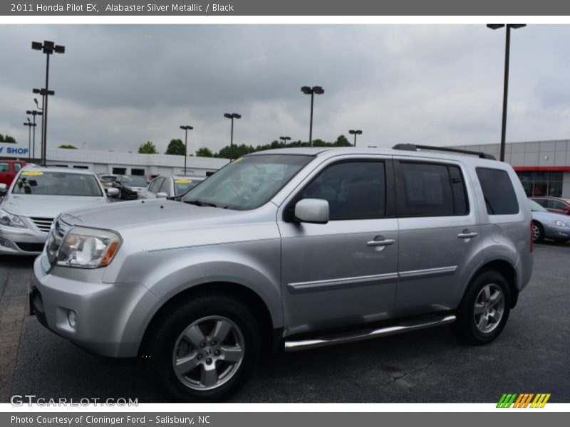 Alabaster Silver Metallic / Black 2011 Honda Pilot EX