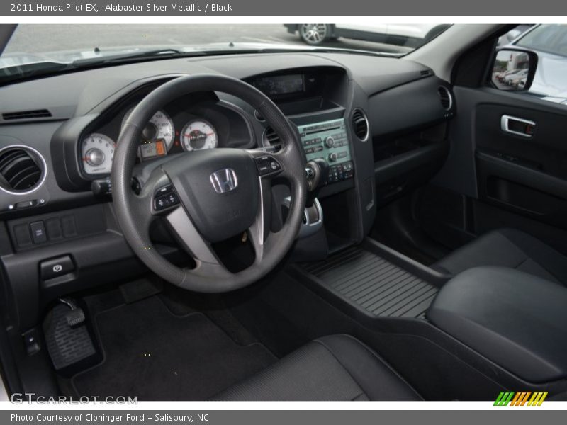 Alabaster Silver Metallic / Black 2011 Honda Pilot EX