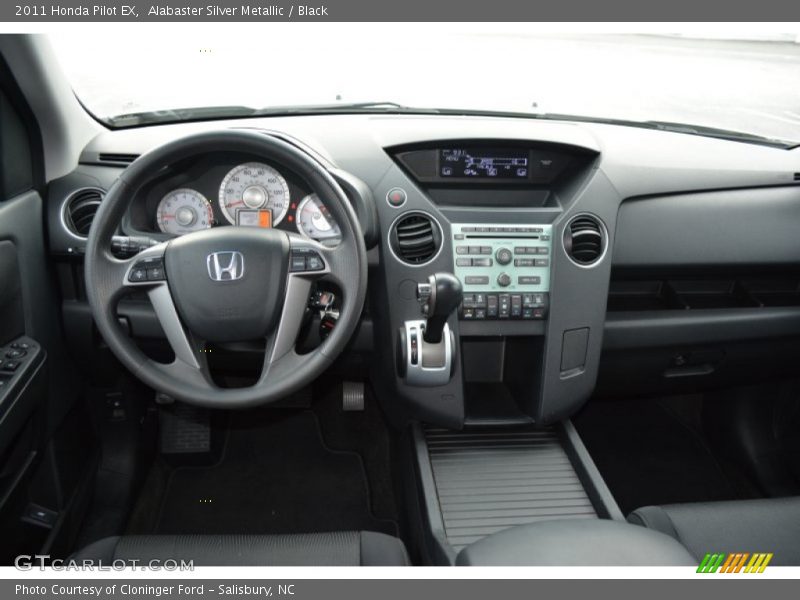 Alabaster Silver Metallic / Black 2011 Honda Pilot EX