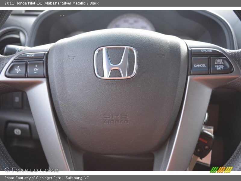 Alabaster Silver Metallic / Black 2011 Honda Pilot EX